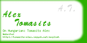 alex tomasits business card